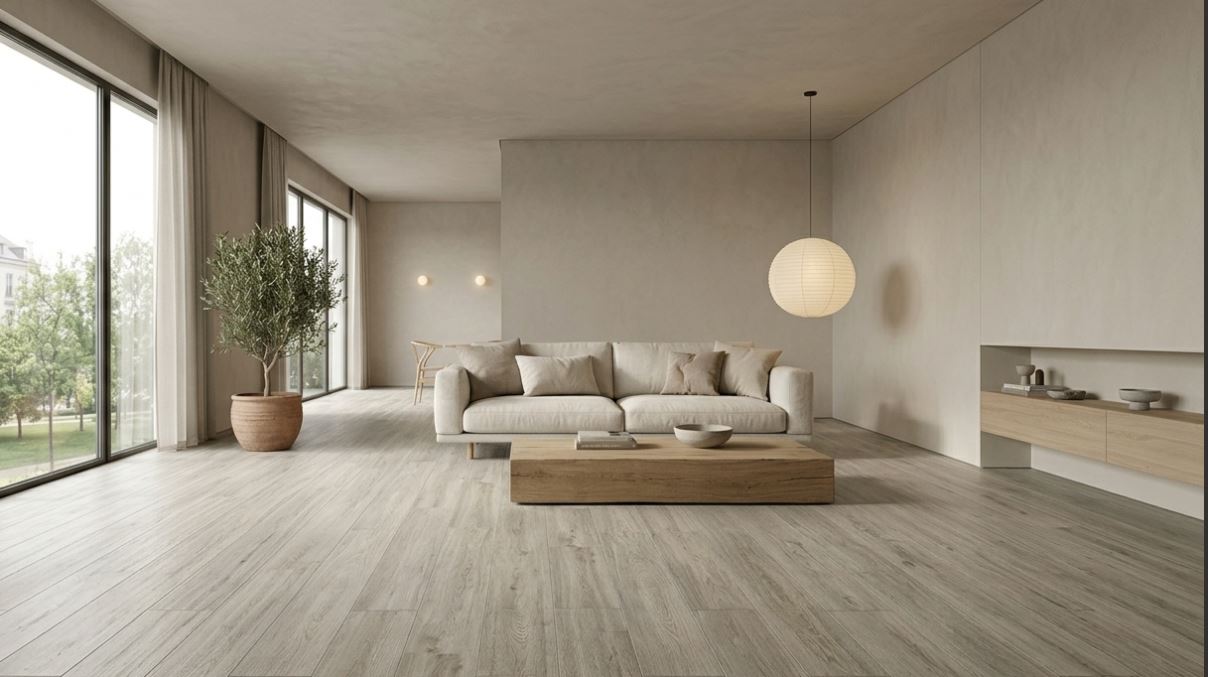 Porcelanato Efecto Madera Taupe Matte Cleveland 23x120cm