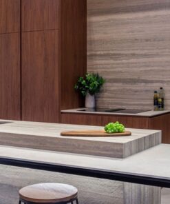 Lastra Travertino Grigio Venato Bocc 1.62X3.24X5