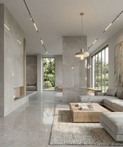 Porcelanato Efecto Mármol Greige Pulido Jordan Grey