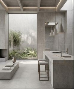 Porcelanato Efecto Mármol Gris Matte Greesley Grey