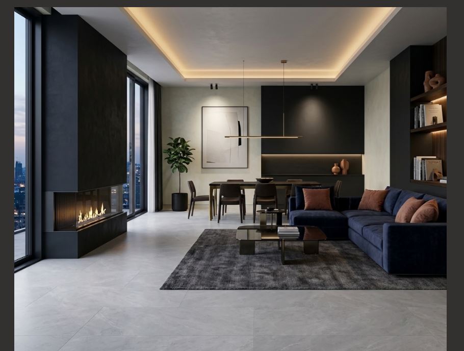 Porcelanato Efecto Mármol Gris Lapado Porc Bulgari Honed 75x150 - Imagen 4