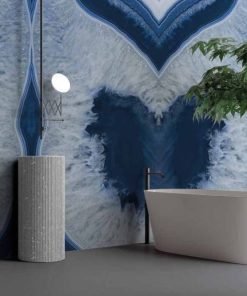 Lastra Efecto Mármol Azul Esmaltado Euphoria B L160x320x6
