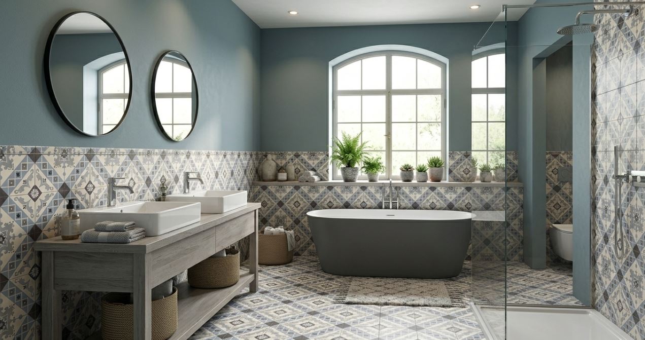 Porcelanato Decorativo Azul Belleville 20x20