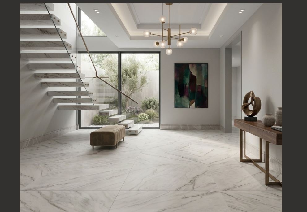 Porcelanato Efecto Mármol Clarke White Rectificado