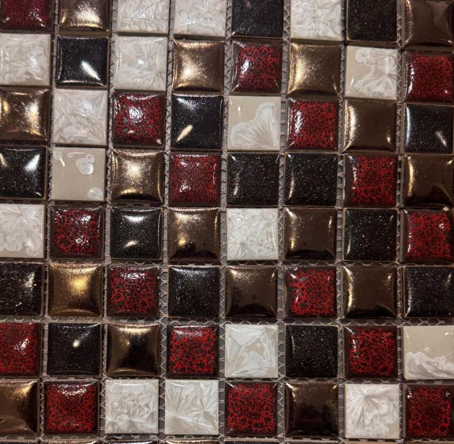 MOS CUADRADO BRONZ/ROJO 30X30 - Imagen 3